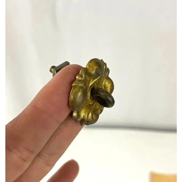 Antique Brass Drawer Knobs Accessories Lot of 16 + Replacement Handles Furniture - Picture 6 of 13